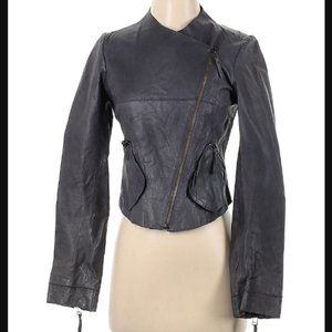 Anthropologie Elevenses Leather Light Weight Biker Jacket